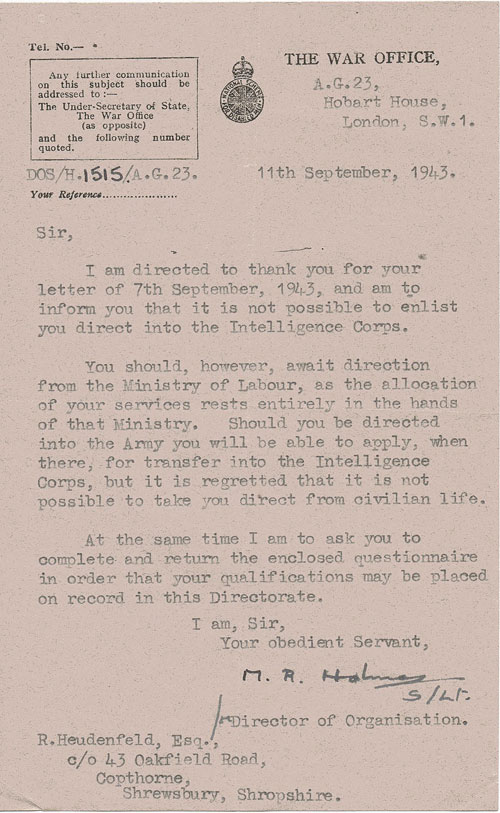 photograph of letter